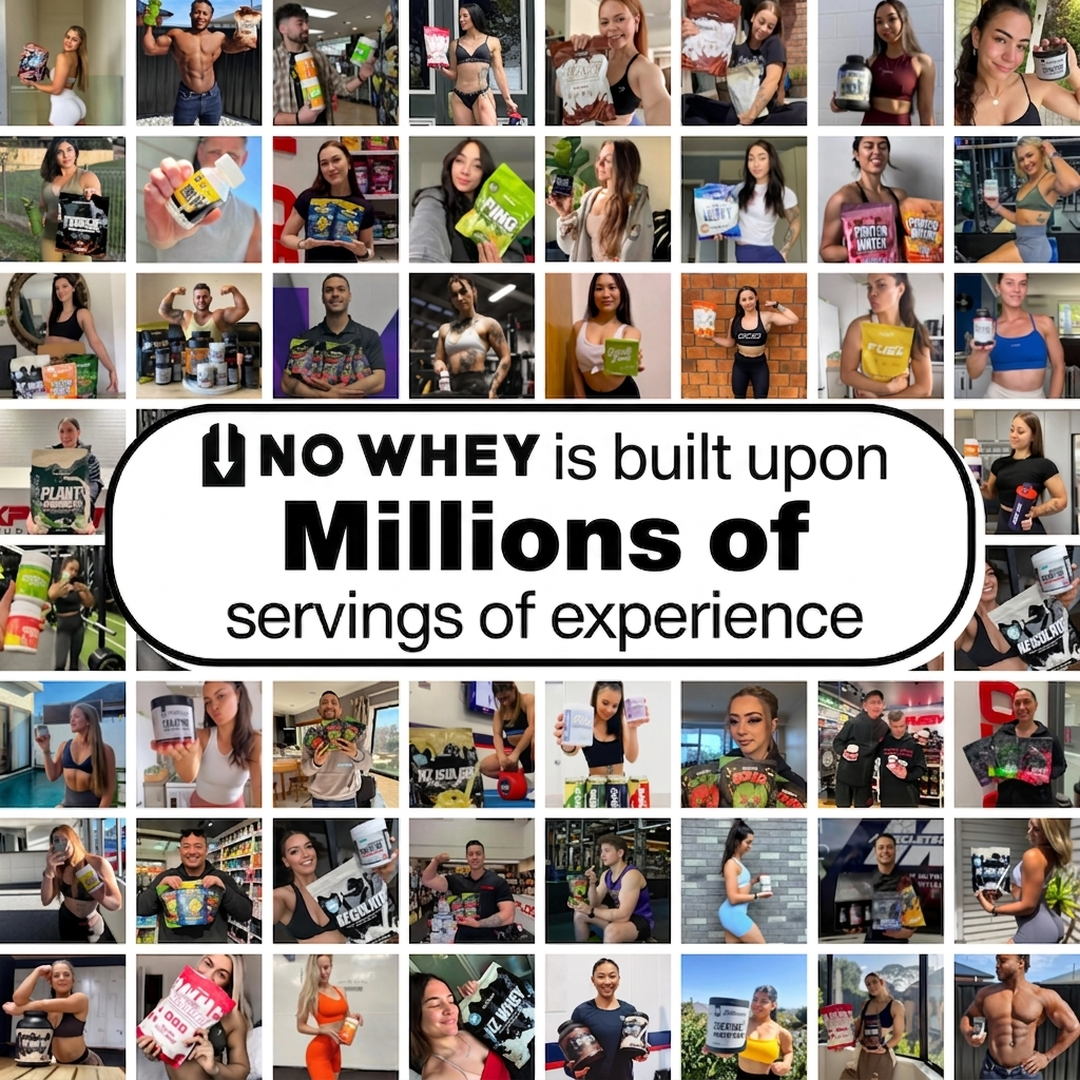 NoWhey is built upon millions of servings of experience - customer photos