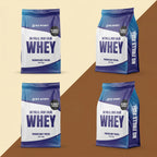 NoWhey Whey Power Pack - 4 packets in 2x2 grid