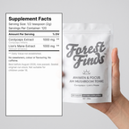 AM Mushroom Tonic 120 serve supplement facts panel