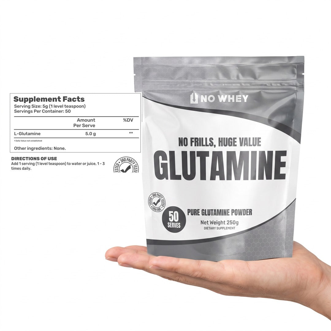 NoWhey Glutamine 250g supplement facts