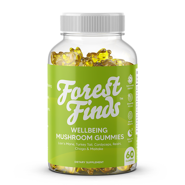 NoWhey Wellbeing Mushroom Gummies 60 gummies bottle