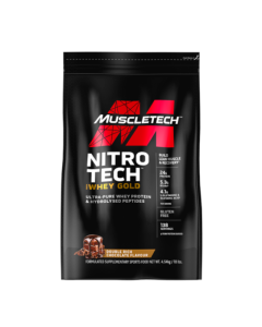 Muscletech Nitro-Tech Whey Gold 10lb - Double Rich Chocolate 27/09/24 Dated