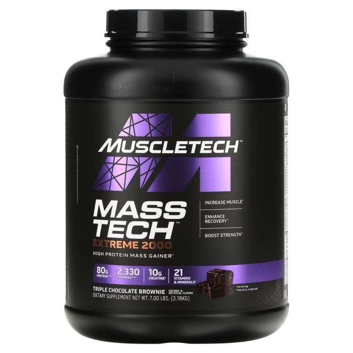 Muscletech Mass-Tech extreme 20000 7lb - Chocolate (Crushed Tub)