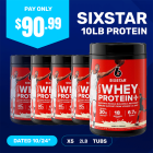 Six Star Elite Series 100% Whey Protein Plus 10lb 10/24 Dated