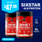 Six Star Elite Series 100% Whey Protein Plus 4lb 10/24 Dated